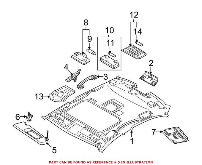 BMW Sun Visor - Driver Side 51167252051